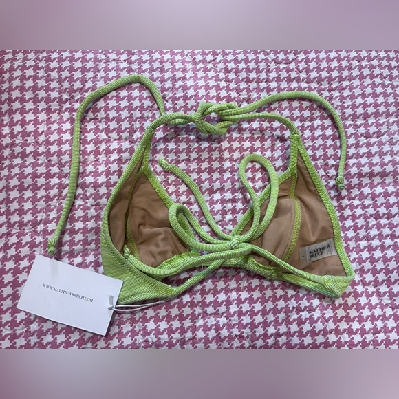 Mathew Bruch  Lime Green Bikini Top - Picture 3 of 3